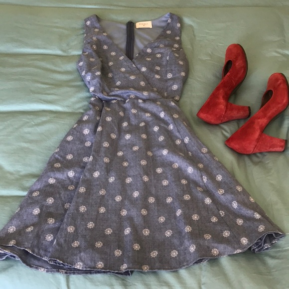 Everly Dresses & Skirts - Everly blue sleeveless A line dress size S